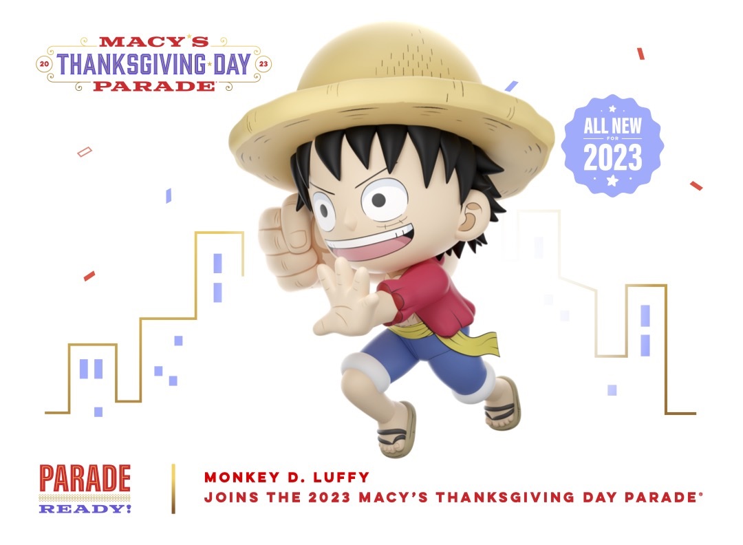 One Piece Luffy Balloon Revealed for Macy's Thanksgiving Day Parade