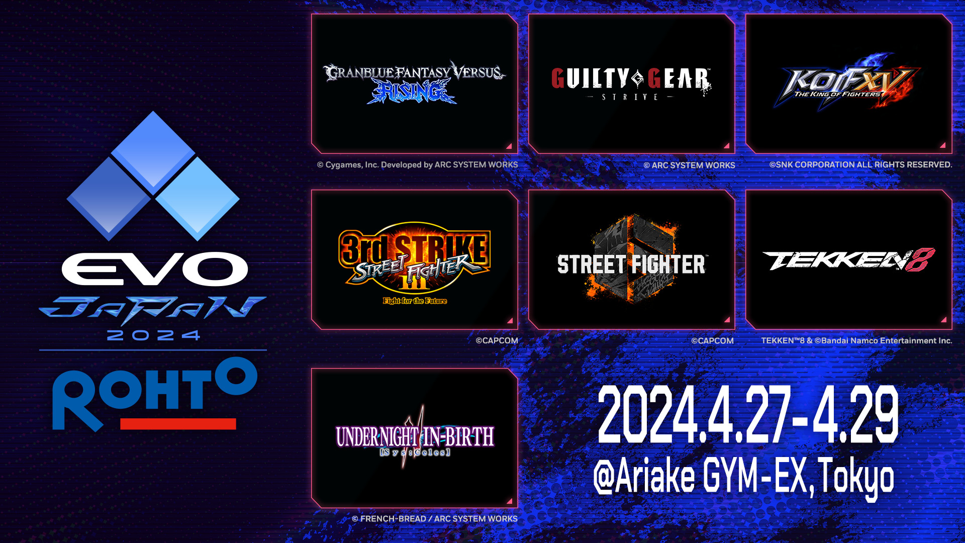 EVO Japan 2024 Main Games Lineup Revealed
