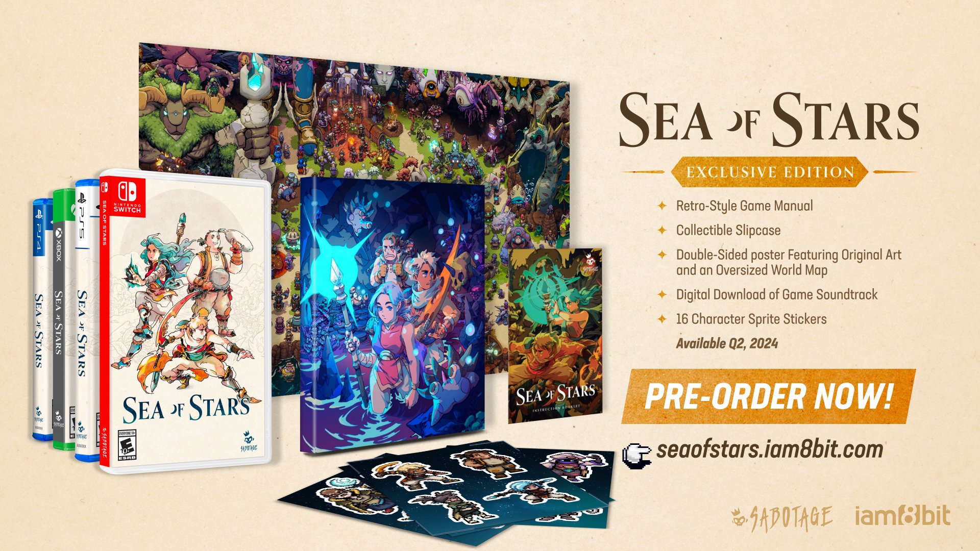 Sea Of Stars Iam8bit Exclusive Physical Edition Shipping In Q2 2024   Sea Of Stars Exclusive Edition Revealed 