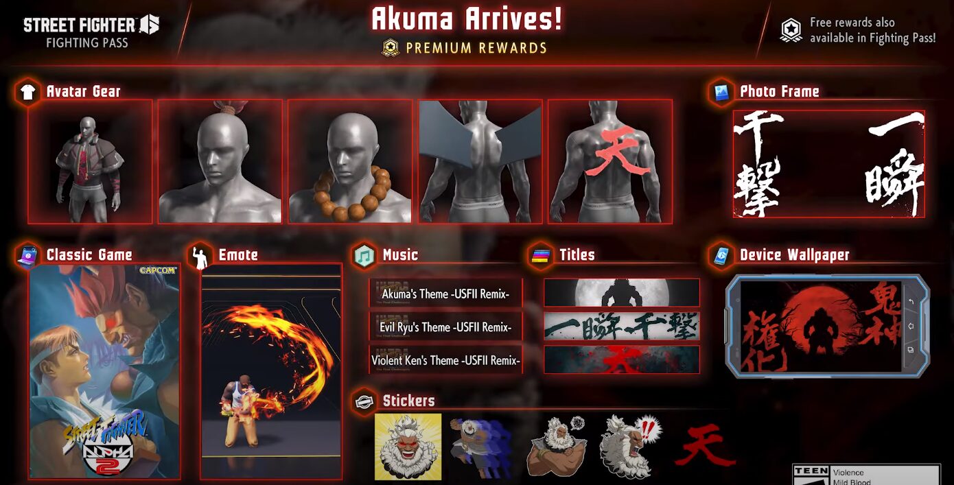 Street Fighter 6 Reveals Akuma Fighting Pass