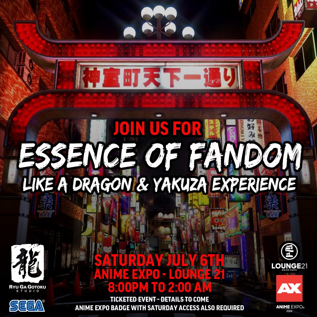 Essence of Fandom: Like a Dragon и Yakuza Experience анонсированы на Anime Expo 2024