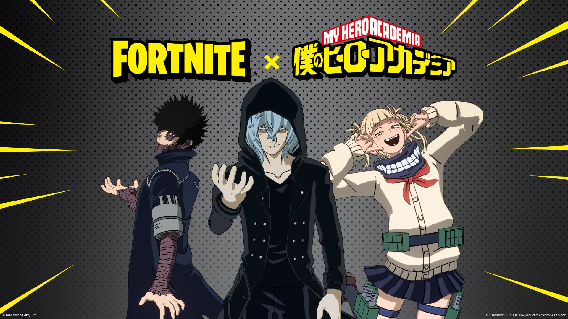 Fortnite aggiunge le skin Shigaraki, Dabi e Toga di My Hero Academia