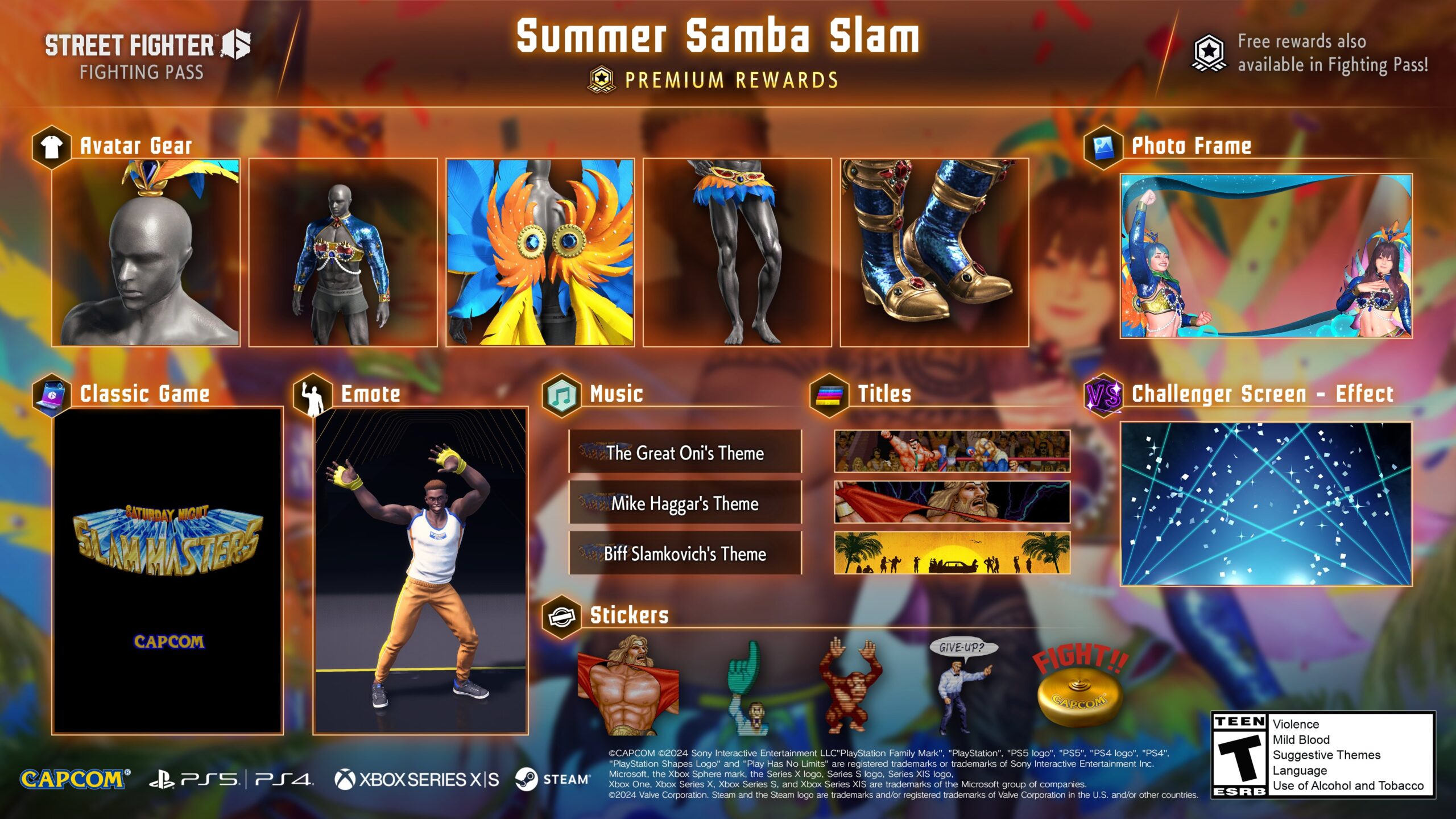 Street Fighter 6 Reveals Summer Samba Slam Fighting Pass