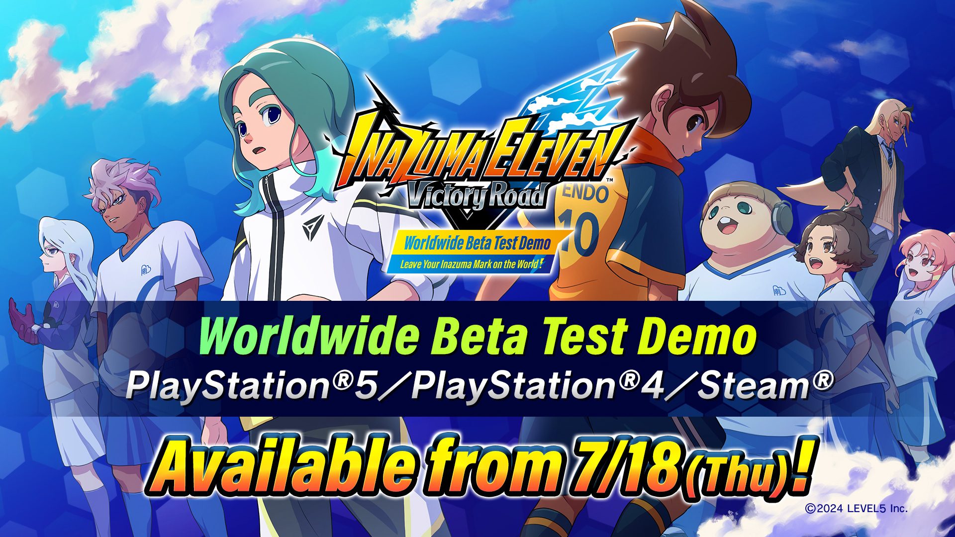 Бета-тестовая демо-версия Inazuma Eleven: Victory Road Worldwide выйдет 18 июля для PS4, PS5 и ПК