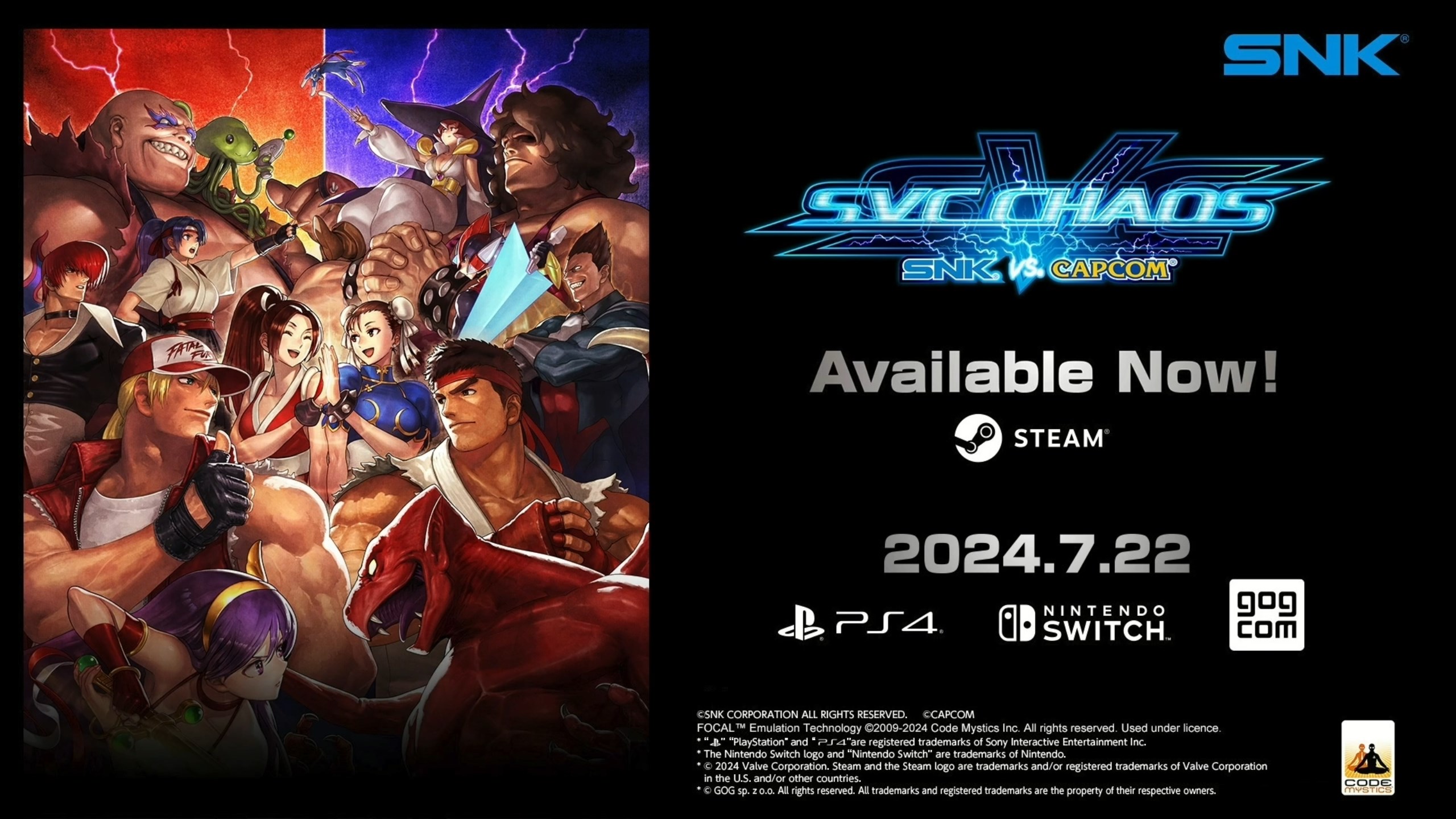 SNK vs Capcom SVC Chaos Returns on Consoles and PC