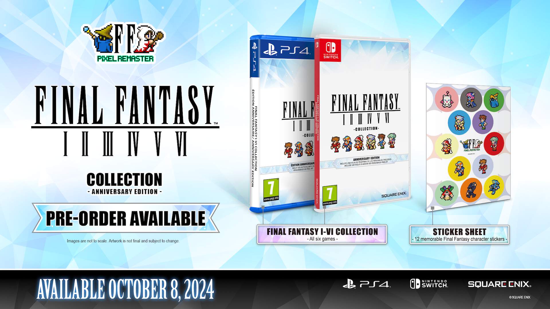 Final Fantasy Pixel Remaster Collection Retail Release Coming in October