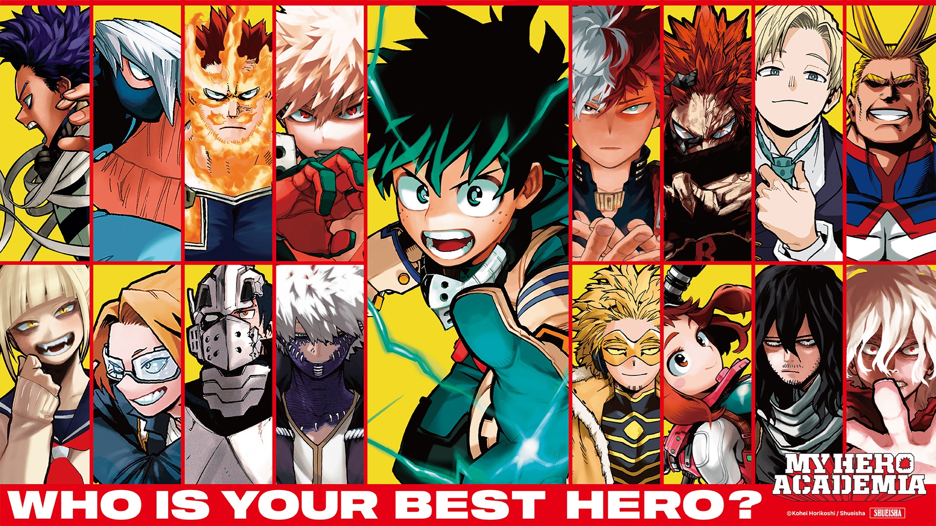 Shueisha запускает опрос персонажей My Hero Academia на звание «Лучший герой мира»