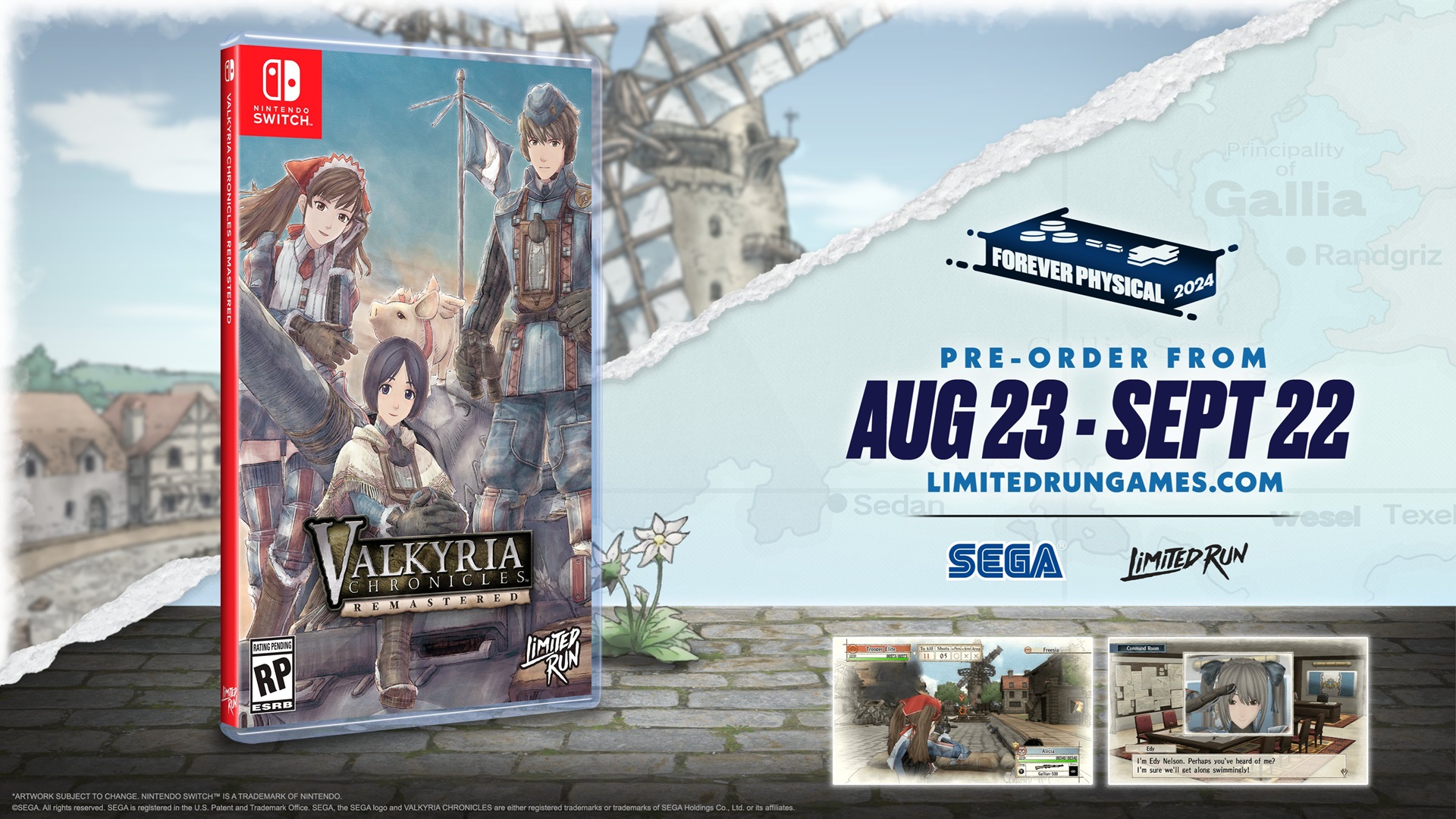 Valkyria Chronicles Remastered Physical Pre-Orders Now Open