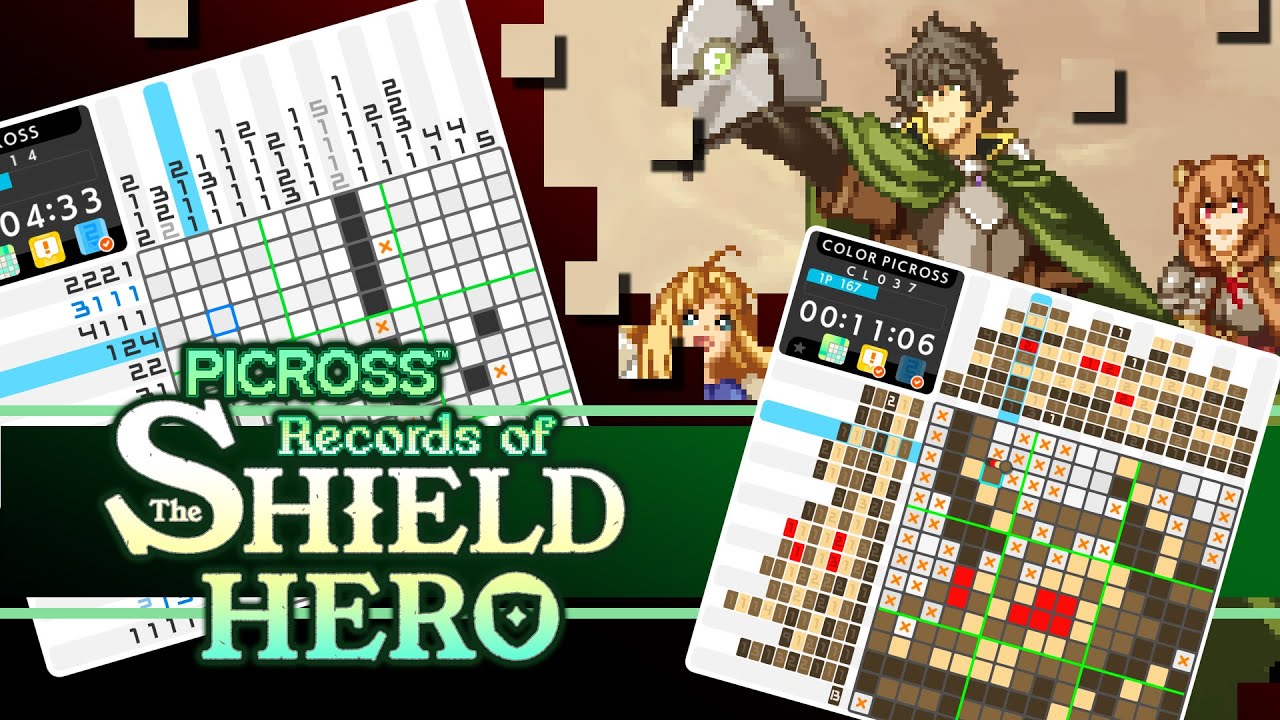 Записи PICROSS о The Shield Hero представлены для Switch