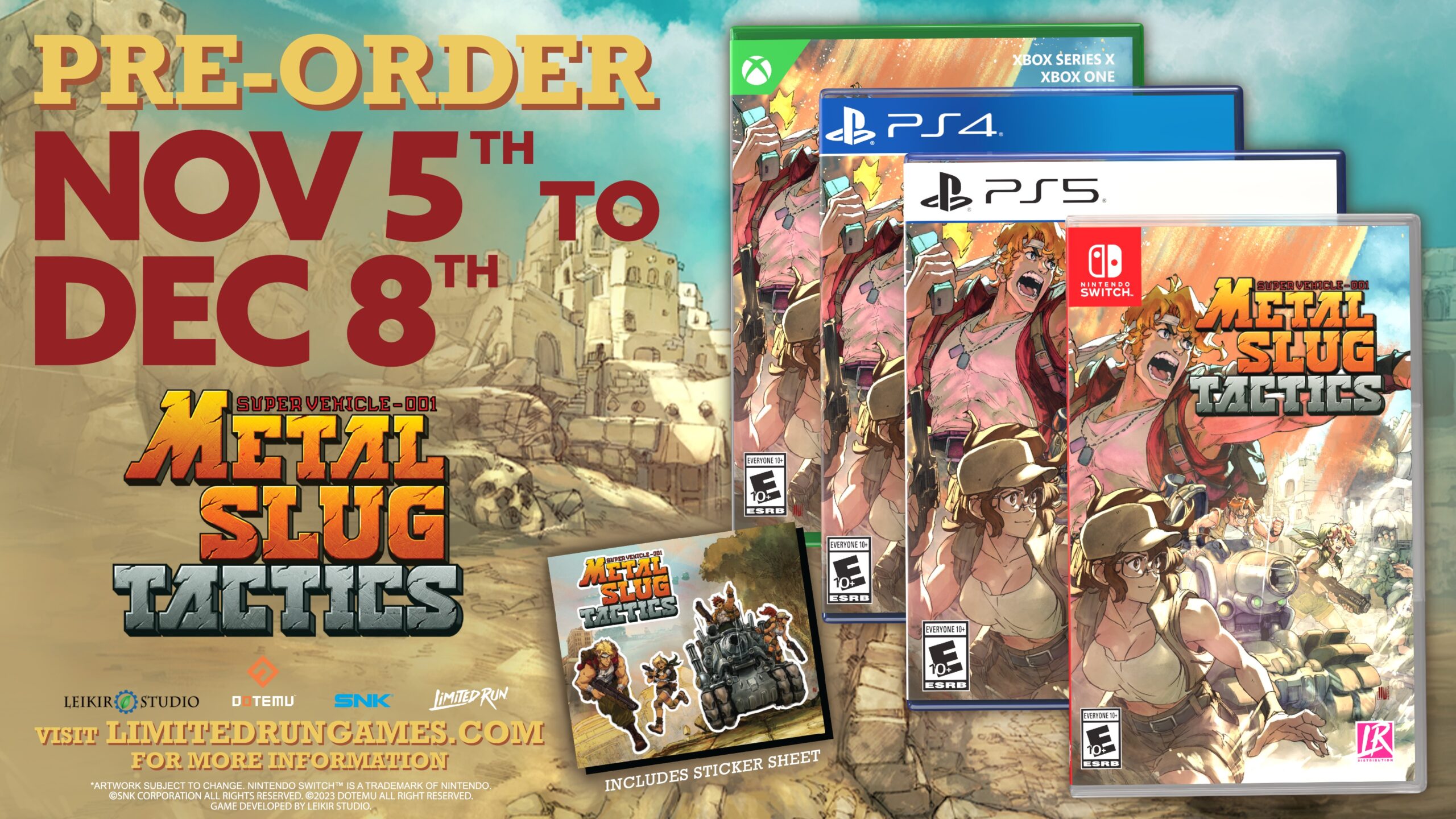 Metal Slug Tactics Physical Edition Revealed, New Trailer Released