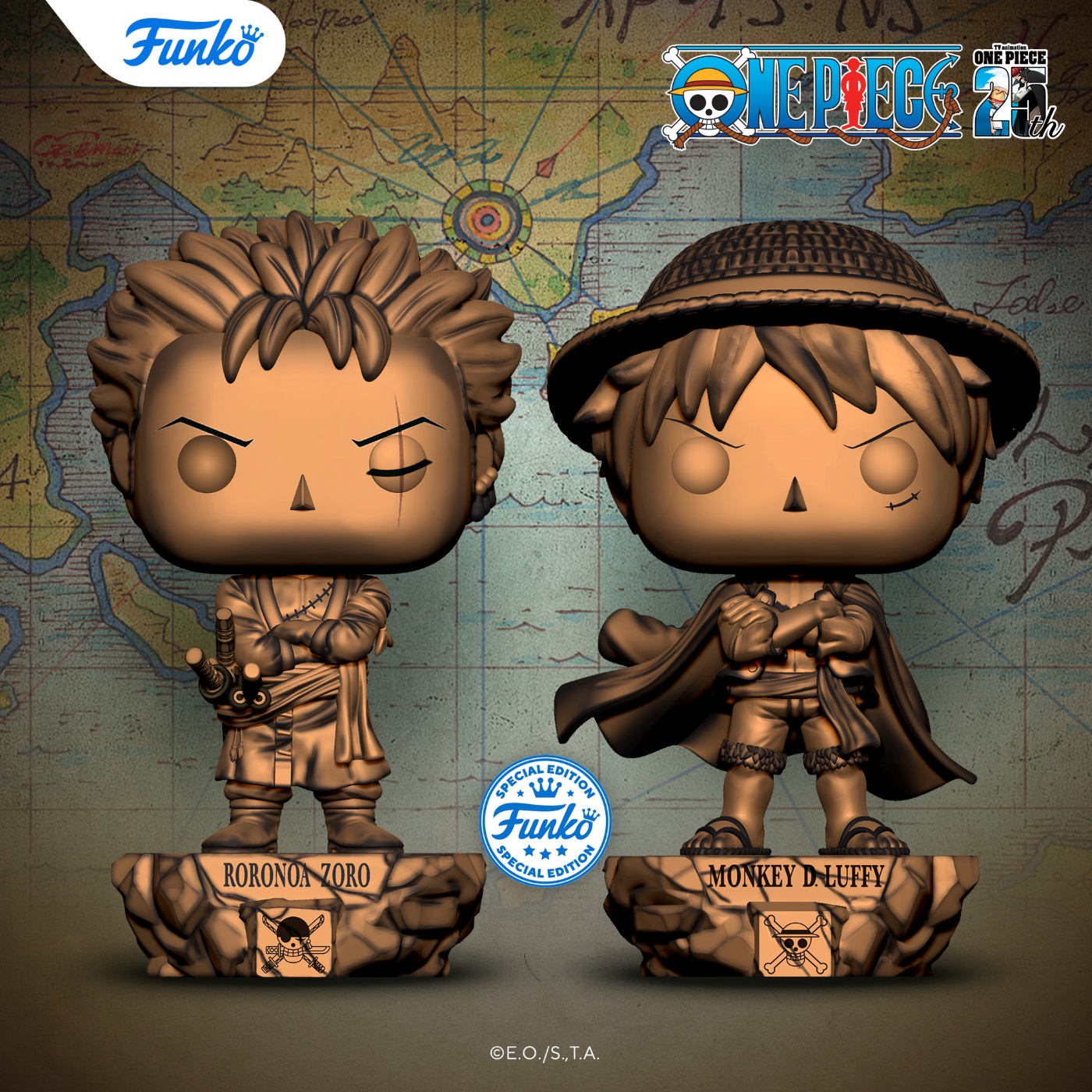 One Piece Anime 25th Anniversary Funko POP Plus Statues Revealed