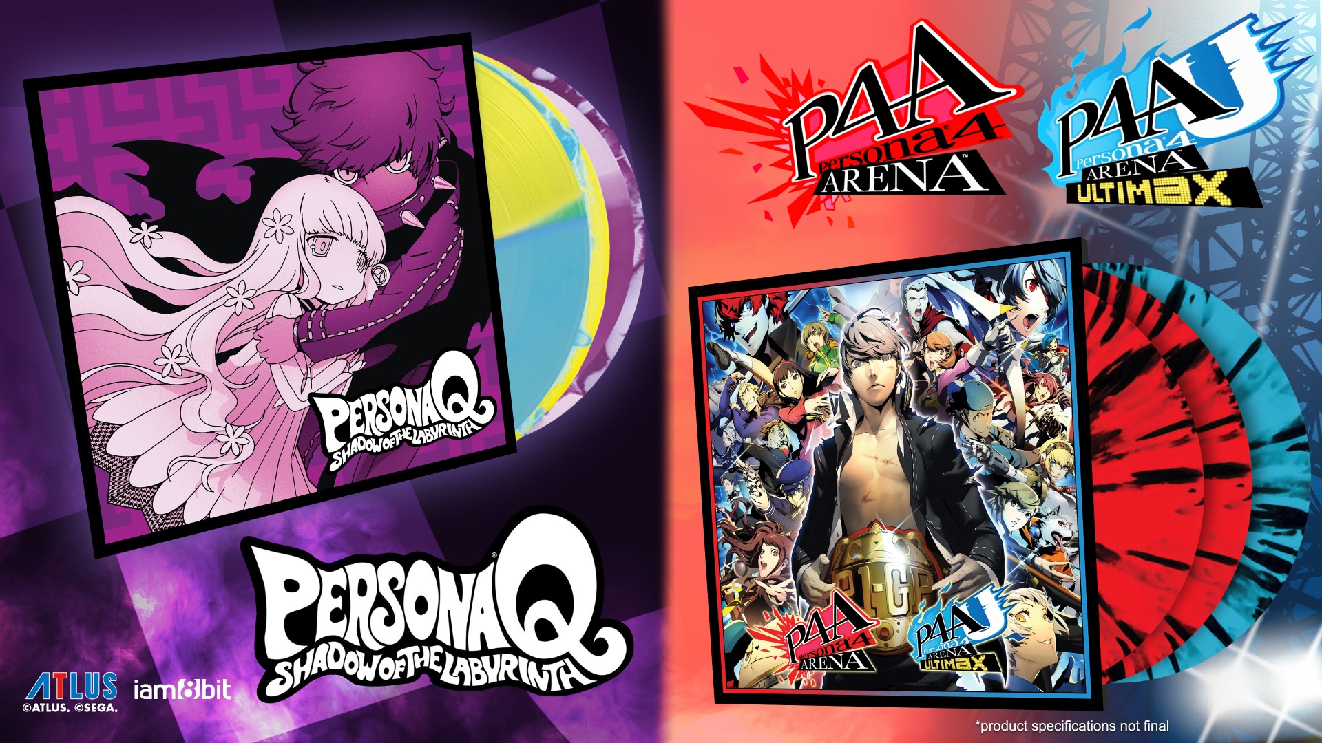 Представлены виниловые саундтреки к Persona 4 Arena Ultimax и Persona Q