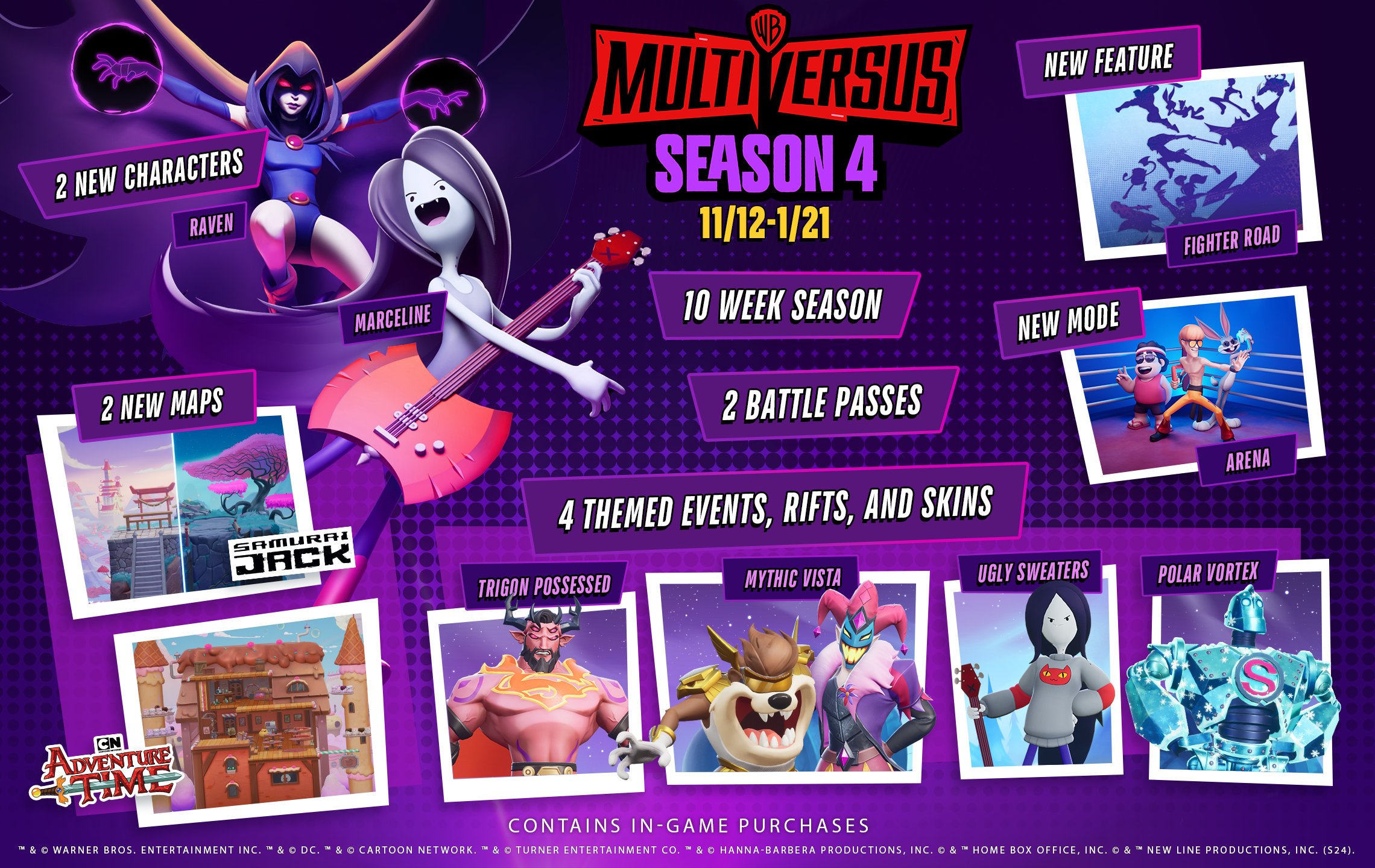 MultiVersus Reveals Season 4 Featuring Marceline, Raven, and More