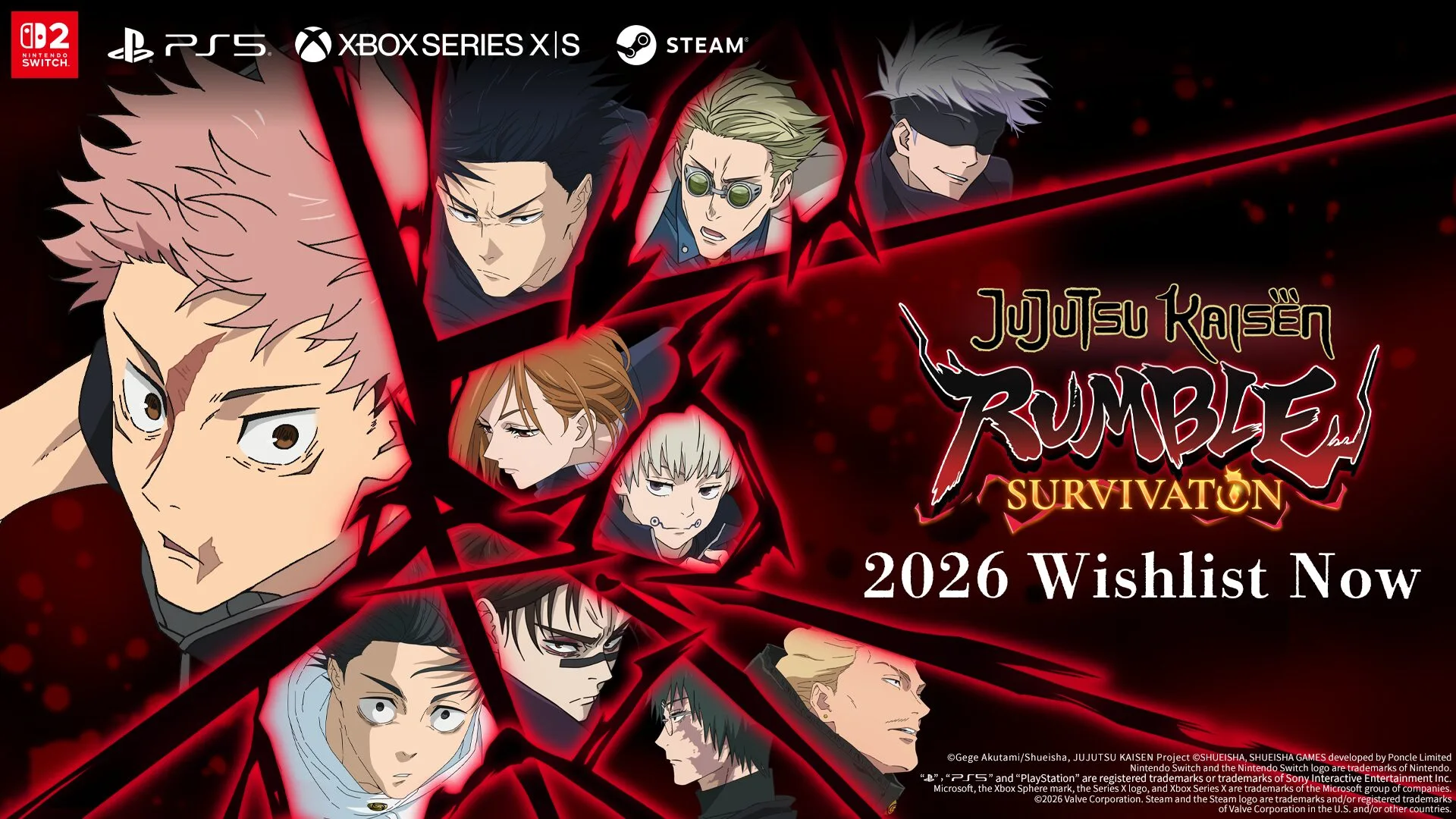 Shueisha Games i poncle ujawniają JUJUTSU KAISEN RUMBLE: SURVIVAL